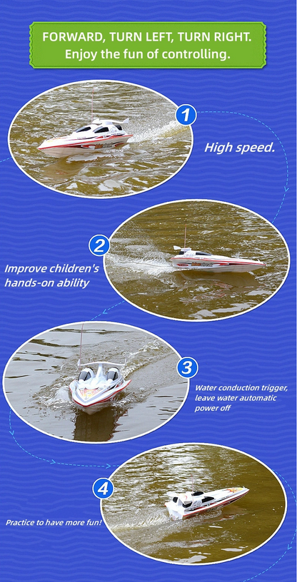 Blue Streak 2.4G Remote Control Speedboat Double Propeller